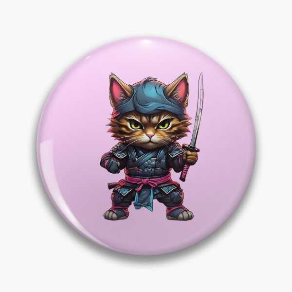 Item preview, Cute cat samurai with a katana  designed and sold by Promarkets.