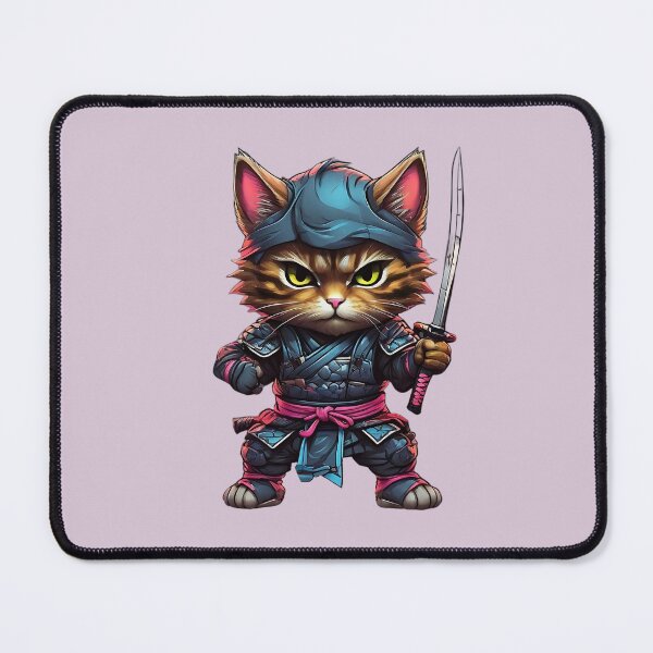 Item preview, Cute cat samurai with a katana  designed and sold by Promarkets.