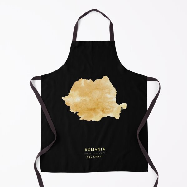 Item preview, Romania map in gold color designed and sold by Jerhus.