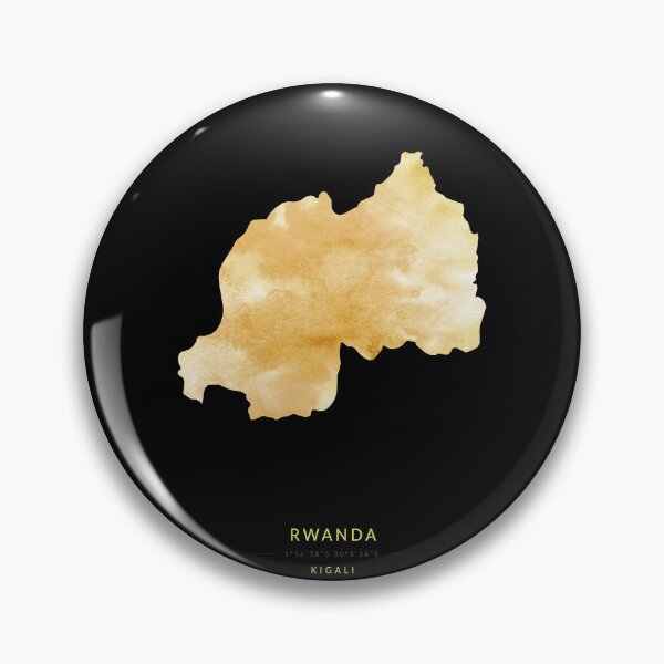Item preview, Rwanda map in gold color designed and sold by Jerhus.