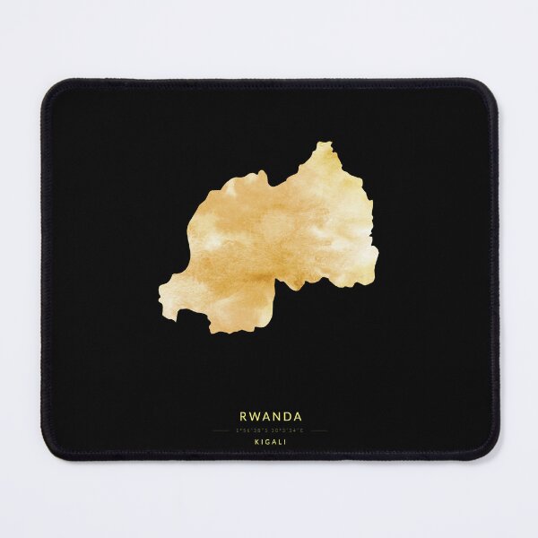 Item preview, Rwanda map in gold color designed and sold by Jerhus.