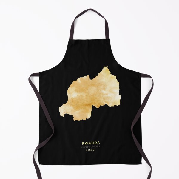 Item preview, Rwanda map in gold color designed and sold by Jerhus.