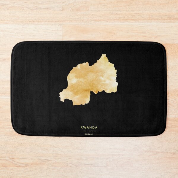 Item preview, Rwanda map in gold color designed and sold by Jerhus.