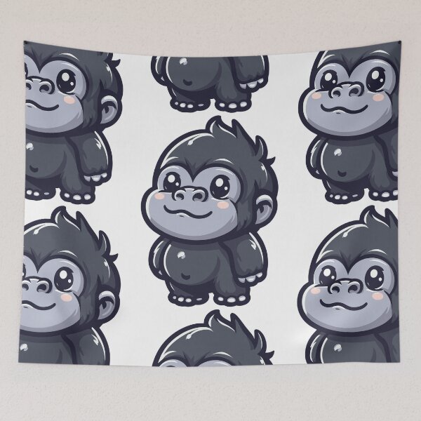 Item preview, Playful Gorilla Cartoon designed and sold by ArtfulWeave.