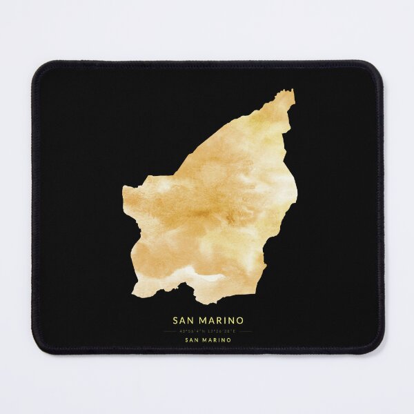 Item preview, San Marino map in gold color designed and sold by Jerhus.