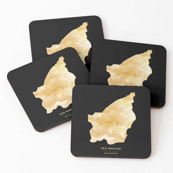 Item preview, San Marino map in gold color designed and sold by Jerhus.