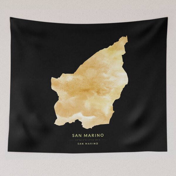 Item preview, San Marino map in gold color designed and sold by Jerhus.