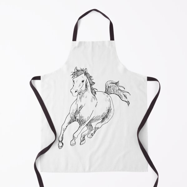 Item preview, A Spotted Black Horse Walks With a Long Mane designed and sold by Issfoula.