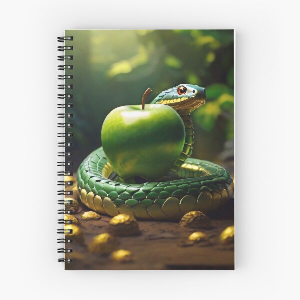 Item preview, Green snake and green apple designed and sold by m-y-A-I-A-R-T-.