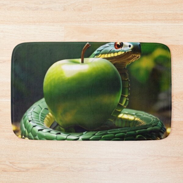 Item preview, Green snake and green apple designed and sold by M-Y-A-R-T-.