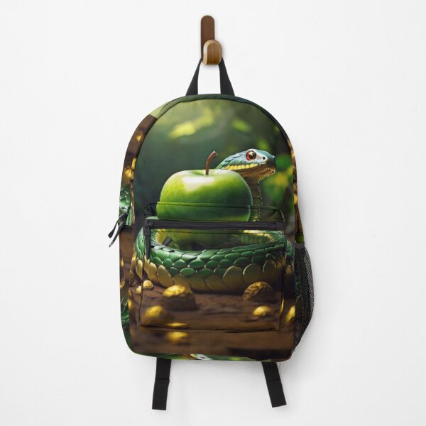 Item preview, Green snake and green apple designed and sold by M-Y-A-R-T-.
