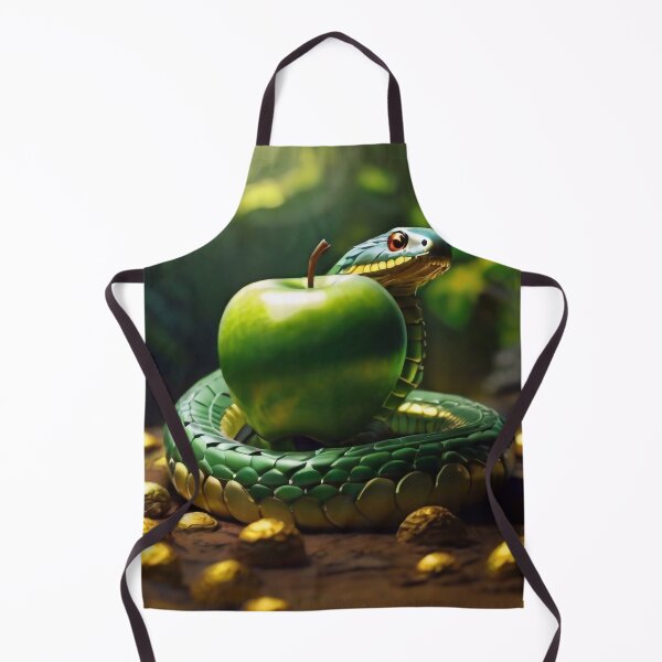 Item preview, Green snake and green apple designed and sold by M-Y-A-R-T-.