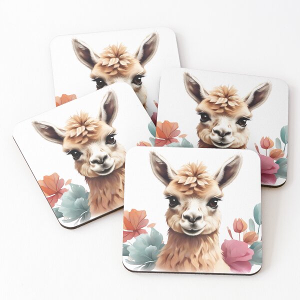 Item preview, Baby Llama with Flowers designed and sold by Zest Dose.