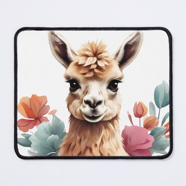Item preview, Baby Llama with Flowers designed and sold by Zest Dose.