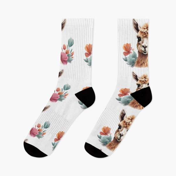 Item preview, Baby Llama with Flowers designed and sold by Zest Dose.