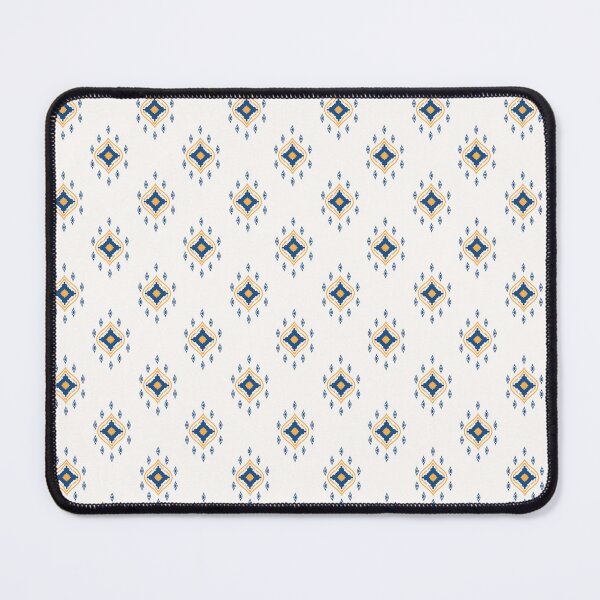 Item preview, Boho Aztec simple blue white gold print designed and sold by InteriorRefine.