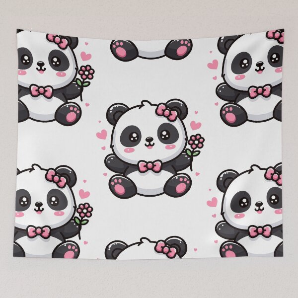 Item preview, Playful Panda Cartoon designed and sold by ArtfulWeave.