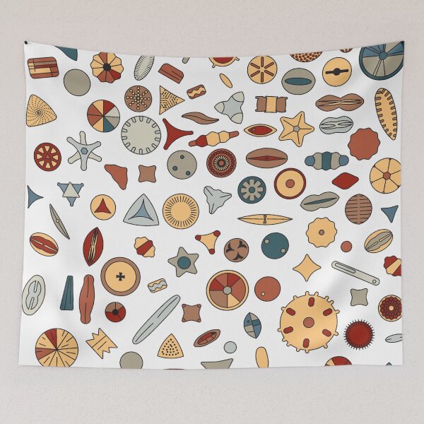 Item preview, The Diatoms, Algae art, Minimal lovely algae in Earth tone color, Gift for Diatomist designed and sold by thurakitdew.