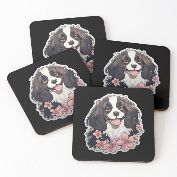 Item preview, Japanese Spaniel in Flowers designed and sold by CUTEDOGGIEZ.