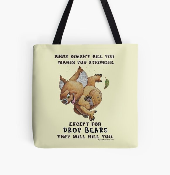 Drop Bear will kill you All Over Print Tote Bag