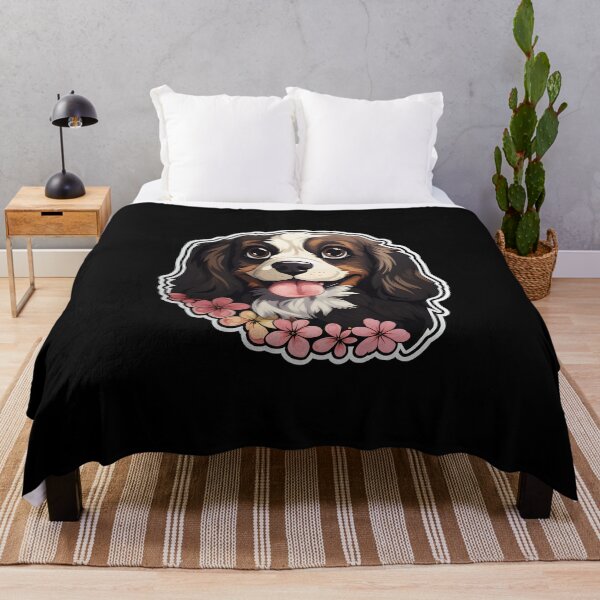 Item preview, Japanese Spaniel with Flowers designed and sold by CUTEDOGGIEZ.
