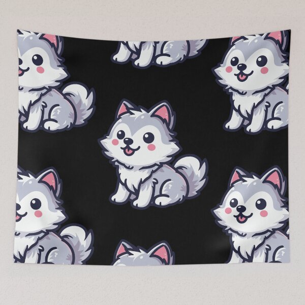 Item preview, Playful Wolf Cartoon designed and sold by ArtfulWeave.