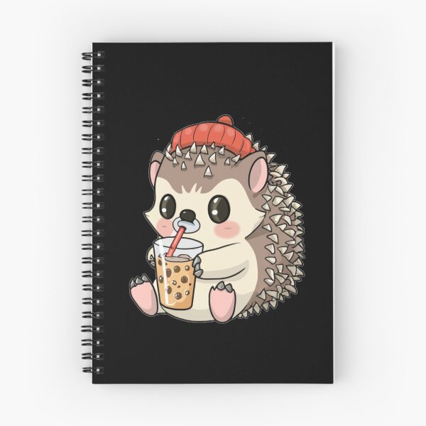 Item preview, cute hedgehog drinking boba tea designed and sold by bukajart.