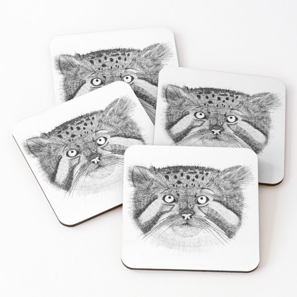Item preview, Pallas's Cat Pen Ink Black and White  designed and sold by Nicole Niehues.