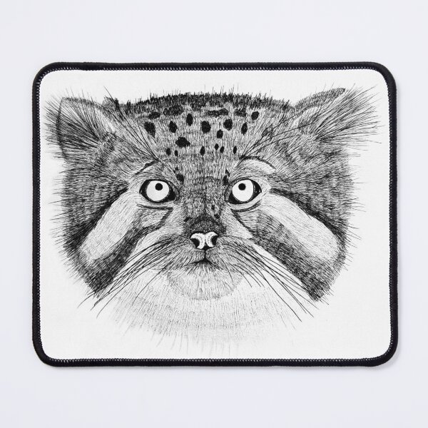 Item preview, Pallas's Cat Pen Ink Black and White  designed and sold by Nicole Niehues.