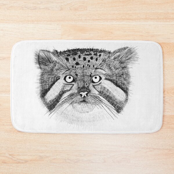 Item preview, Pallas's Cat Pen Ink Black and White  designed and sold by Nicole Niehues.