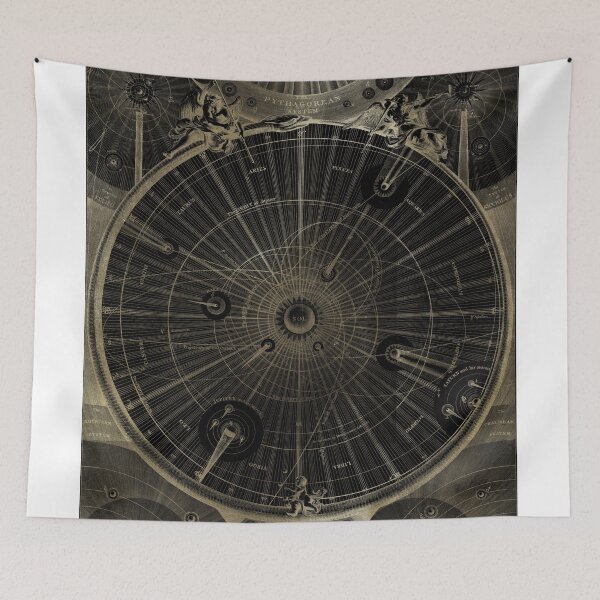 Item preview, Celestial Map Pythagorean Solar System designed and sold by Sasha Art Gallery.