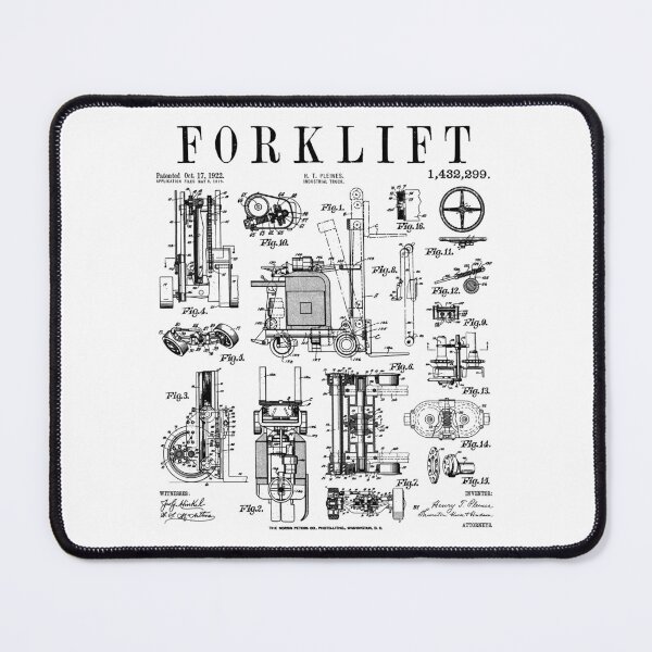 Item preview, Certified Forklift Operator Driver Vintage Patent Print designed and sold by GrandeDuc.