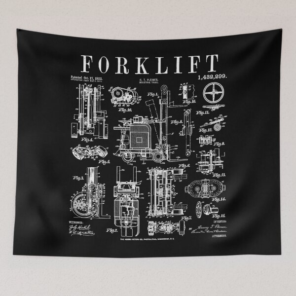 Item preview, Certified Forklift Operator Driver Vintage Patent Print designed and sold by GrandeDuc.