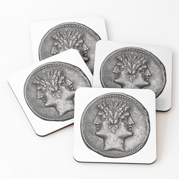 Item preview, Janus, the two-faced god of beginnings and endings, 225 BC designed and sold by OptimoPrincipi Roman Coins.
