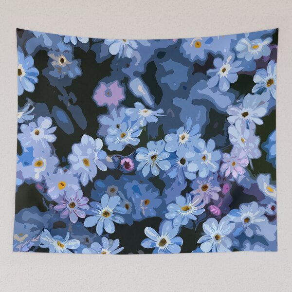 Item preview, Painted Forget-Me-Not Blue designed and sold by Little-Vixen.