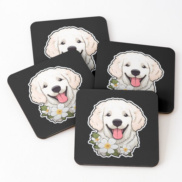 Item preview, Kuvasz with Flowers designed and sold by CUTEDOGGIEZ.