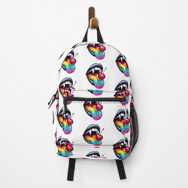 Item preview, Rainbow Vampire Mouth Eating Cherry 01 designed and sold by Suborbital Sundries.