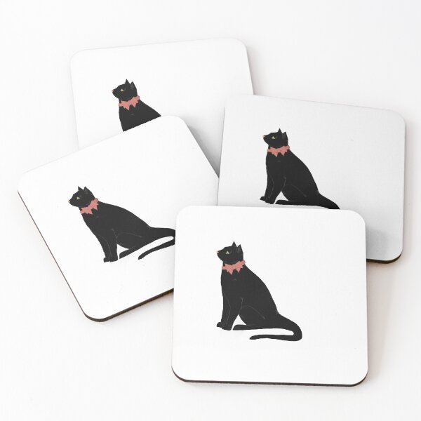 Item preview, Black cat with a red bow designed and sold by AlexKulix.