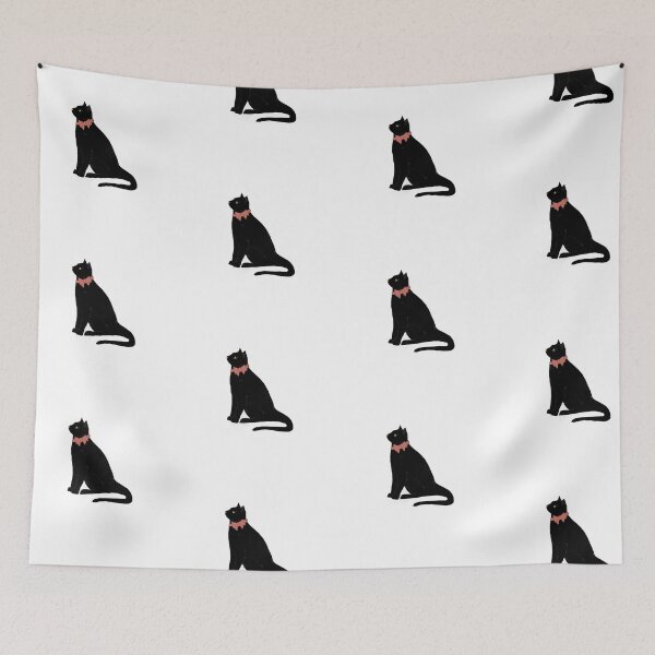 Item preview, Black cat with a red bow designed and sold by AlexKulix.