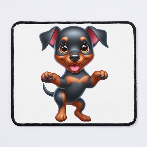 Item preview, Cute Doberman Puppy with Natural Ears designed and sold by Delamoon.