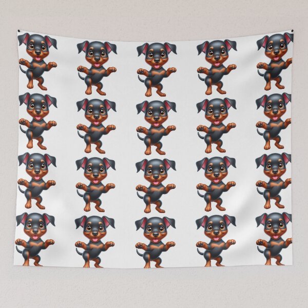 Item preview, Cute Doberman Puppy with Natural Ears designed and sold by Delamoon.