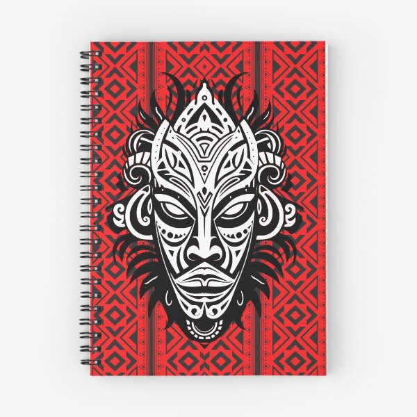 Item preview, Indian black and red pattern and tribal mask designed and sold by SweetRossel.