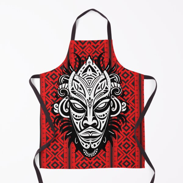 Item preview, Indian black and red pattern and tribal mask designed and sold by SweetRossel.