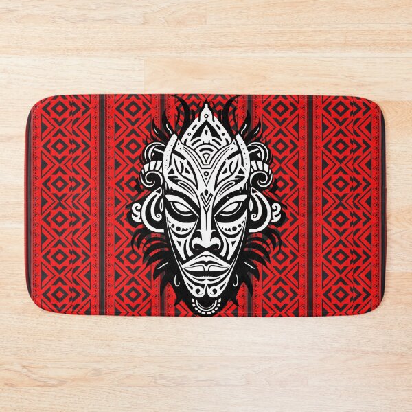 Item preview, Indian black and red pattern and tribal mask designed and sold by SweetRossel.