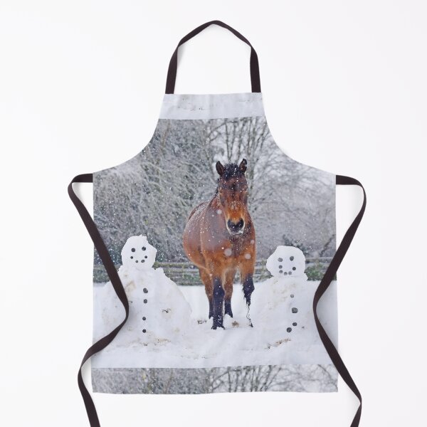 Item preview, Merry the Exmoor Pony with her two Snowman Friends designed and sold by may whiston.