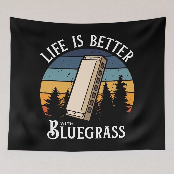 Item preview, Life is Better with Bluegrass (Harmonica) designed and sold by Propeller Cap, LLC.