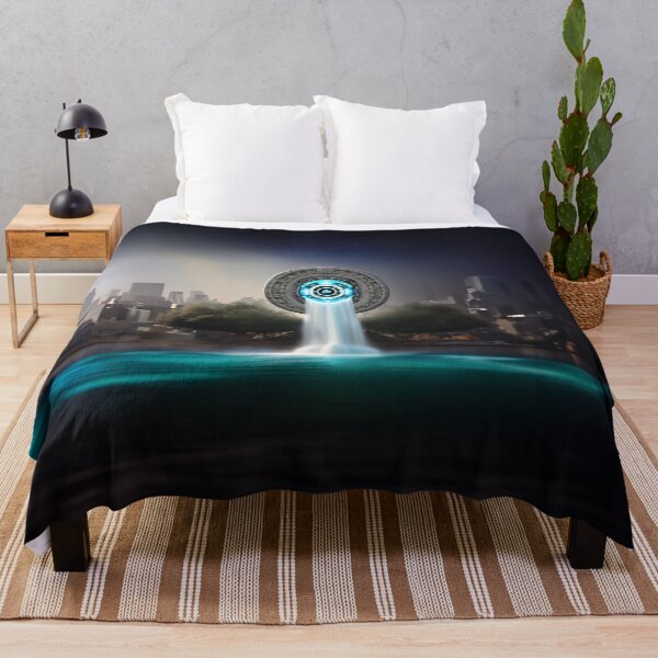Item preview, Waterfall flowing from a futuristic portal designed and sold by NAGNE.