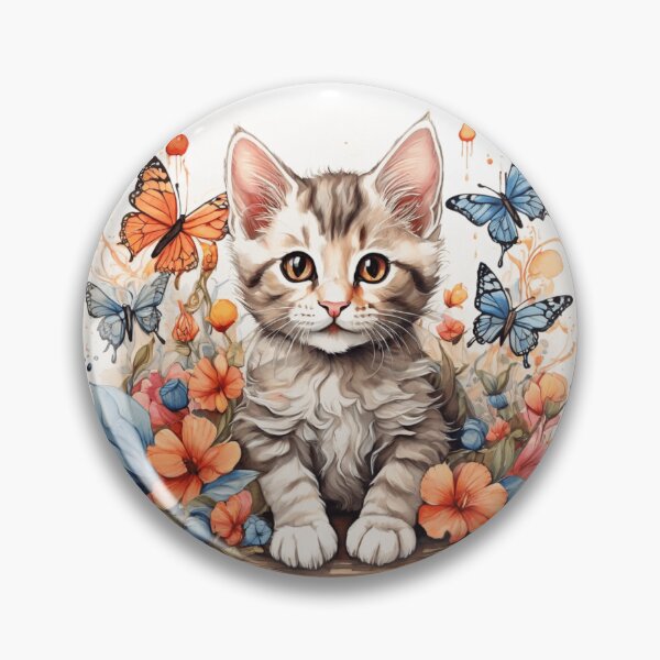 Item preview, A Kitten's Dance with Butterflies designed and sold by HendAhabib.