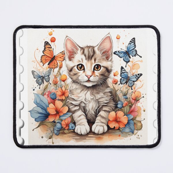 Item preview, A Kitten's Dance with Butterflies designed and sold by HendAhabib.