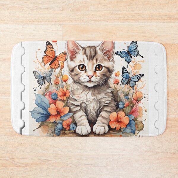 Item preview, A Kitten's Dance with Butterflies designed and sold by HendAhabib.
